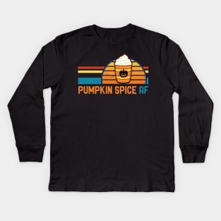 Pumpkin Spice Funny Halloween Pumpkin Gifts Kids Long Sleeve T-Shirt